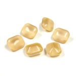 Glass Point Back Buff Top Stone Opaque Doublet - Cushion Octagon 08x7MM BEIGE MOONSTONE
