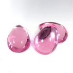 Plastic Flat Back Foiled Cabochon - Pear 18x13MM ROSE