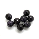 Man-made 1-Hole Ball 08MM BLUE GOLDSTONE