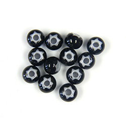 Preciosa Czech Glass Seed Bead - Cornelian Star 06/0 JET 23798