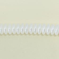 Czech Glass Pearl Bead - Spacer 06x2.5MM SNOW WHITE