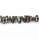 Czech Coated Glass Bead - Baroque 6x8MM PATINA GREEN