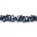 Czech Coated Glass Bead - Baroque 6x8MM PATINA TEAL