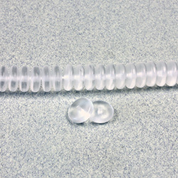 Czech Pressed Glass Bead - Smooth Rondelle 8MM MATTE CRYSTAL