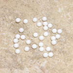 Glass Medium Dome Cabochon - Round 03MM CHALKWHITE