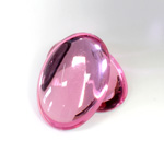 Plastic Flat Back Foiled Cabochon - Oval 25x18MM ROSE