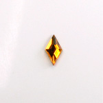 Glass Flat Back Rose Cut Fancy Foiled Stone  Diamond 10.7/5.9 TOPAZ
