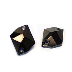 Asfour Crystal Flat Back Sew-On Stone - Fancy Diamond 16MM JET HONEY coated