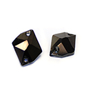 Asfour Crystal Flat Back Sew-On Stone - Fancy Diamond 16MM JET HONEY coated