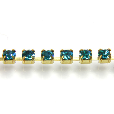 Preciosa Crystal Rhinestone Cup Chain - PP18 (SS8.5) BLUE ZIRCON-RAW