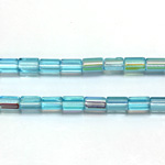 Czech Glass Fire Polished Bead - Atlas 06x4MM AQUA AB