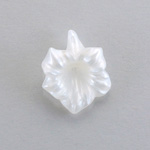 German Plastic Flower Pendant with Side-Drilled Hole - 23MM PEARL SILK WHITE