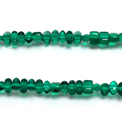 Plastic Bead - Transparent Irregular Chip EMERALD