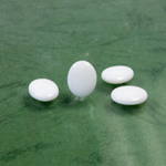 Glass Low Dome Buff Top Cabochon - Oval 10x8MM CHALKWHITE