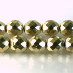 Czech Glass Fire Polish Bead - Round 12MM Full Coated AURUM