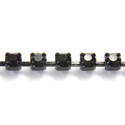 Preciosa Crystal Rhinestone Cup Chain - PP24 (SS12) JET-BLACK