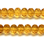Czech Glass Fire Polish Bead - Rondelle Donut 09x6MM TOPAZ