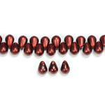 Glass Pendant Pearl Drop 6x4MM MATTE RUST