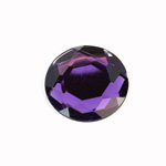 Plastic Flat Back Foiled Rose Cut Rhinestone - Round 25MM AMETHYST