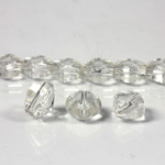 Glass Bead TablePolished - Diamond 08x8MM CRYSTAL