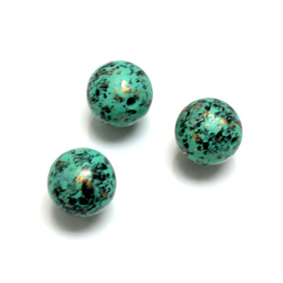 Plastic Bead - Smooth Round 12MM SPANISH PATINA