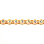 Plastic Rhinestone Banding 1 Row PP17 (SS8) CRYSTAL AB-ORANGE