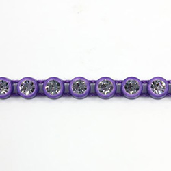 Plastic Rhinestone Banding 1 Row PP26 (SS13) CRYSTAL-PURPLE