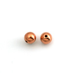 Metalized Plastic Smooth Bead - Round 06MM COPPER