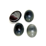 Glass Medium Dome Cabochon - Oval 14x10MM PEARL GREY SPINEL