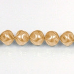Czech Glass Pearl Bead - Baroque Round 08MM GOLD 70486