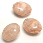 Plastic  Bead - Mixed Color Smooth Fancy Oval 23x17MM LT ROSE QUARTZ