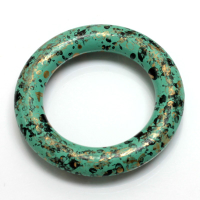 Plastic Bead - Smooth Round Ring 40MM SPANISH PATINA