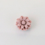 Plastic Carved No-Hole Flower - Dahlia 12MM MATTE LILAC