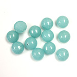Gemstone Flat Back Cabochon - Round 07MM QUARTZ DYED #136 AMAZONITE