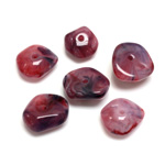Plastic  Bead - Mixed Color Smooth Baroque Mixed Size S AMETHYST AGATE