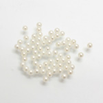 Plastic Pearl No-Hole Ball 02.5MM SNOW WHITE