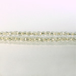 Czech Glass Fire Polish Bead - Round 03MM CRYSTAL SILVER LINE