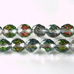 Czech Glass Fire Polish Bead - Round 10MM 1/2 Coated VITRAIL MEDIUM