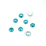 Plastic Flat Back Foiled Rose Cut Rhinestone - Round 05MM (21ss)  AQUA