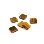 Gemstone Flat Back Flat Top Straight Side Stone - Square 06x6MM TIGEREYE