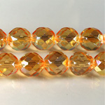 Czech Glass Fire Polish Bead - Round 12MM ORANGE AB 45102