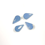 Cut Crystal Point Back Fancy Stone Foiled - Pear 10x6MM OPAL BLUE