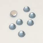 Plastic Flat Back Foiled Cabochon - Round 07MM LT SAPPHIRE