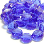 Chinese Cut Crystal Bead - Round Disc Side Drilled 06MM SAPPHIRE