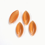 Fiber-Optic Cabochon - Navette 14.5x6.5MM CAT'S EYE COPPER