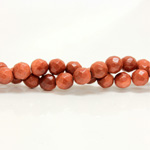 Man-made Bead - Faceted Round 08MM BROWN GOLDSTONE