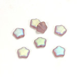 Czech Pressed Glass Bead - Star 08MM MATTE LT AMETHYST AB