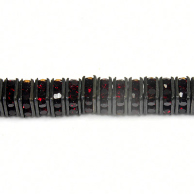Czech Rhinestone Rondelle - Square 04.5MM SIAM-BLACK