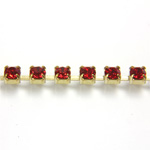 Preciosa Crystal Rhinestone Cup Chain - PP18 (SS8.5) LT SIAM RUBY-RAW