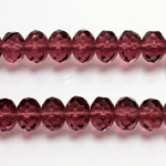 Czech Glass Fire Polish Bead - Rondelle Donut 09x6MM AMETHYST